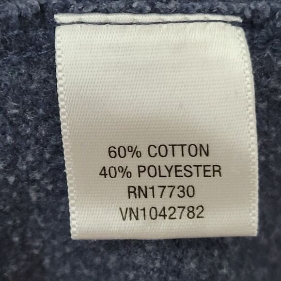 Converse One Star Womens Sz L Blue Solid Long Sleeve Cowl Neck Sweater - Picture 7 of 11